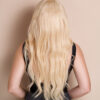 front lace human wig - 24" platinum blonde.