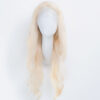 front lace human wig - 24" platinum blonde.
