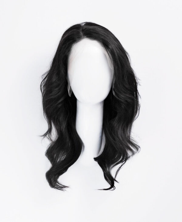 front lace human wig - 14" natural black.