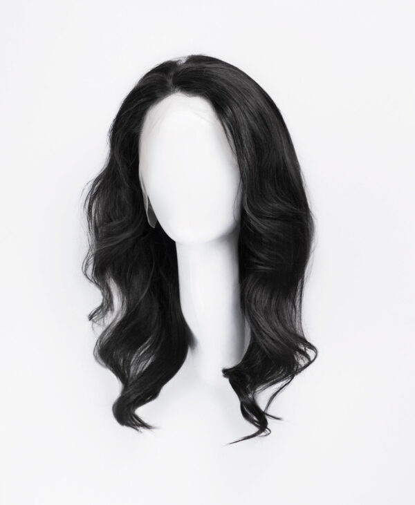front lace human wig - 14" natural black.