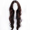 front lace human wig - 24" chocolate brown.