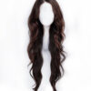 front lace human wig - 26" chocolate brown.