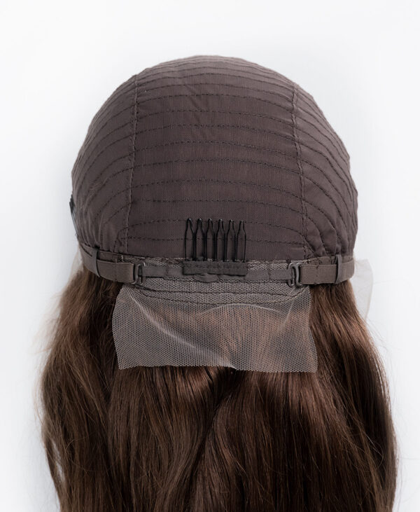 front lace human wig - 26" medium brown.