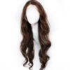 front lace human wig - 24" medium brown.