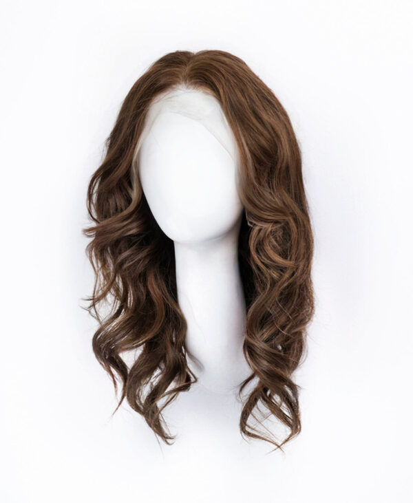 front lace human wig - 14" light brown.