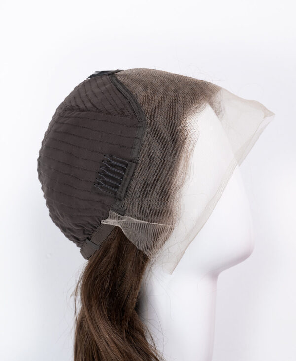 front lace human wig - 26" medium brown.