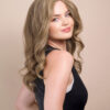 front lace human wig - 14" ash blonde.