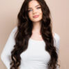 front lace human wig - 26" chocolate brown.