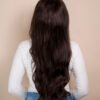 front lace human wig - 24" chocolate brown.
