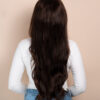 front lace human wig - 26" chocolate brown.