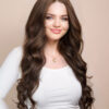 front lace human wig - 24" medium brown.