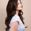front lace human wig - 20" chocolate brown.