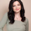 front lace human wig - 14" natural black.