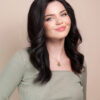 front lace human wig - 14" natural black.