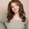 front lace human wig - 14" light brown.