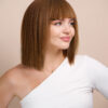 bob wig with fringe - 10" light brown.