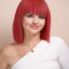 bob wig with fringe - 10" copper.