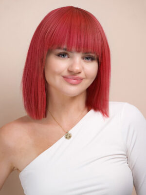 bob wig with fringe - 10" copper.