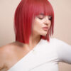 bob wig with fringe - 10" copper.