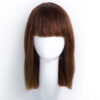 bob wig with fringe - 10" medium brown.