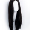 long layers human wig - 18" jet black.