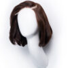 wedge bob t-part human wig - 8" chocolate brown.
