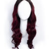 wavy human wig - 20" rooted red.