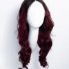 wavy human wig - 20" rooted red.