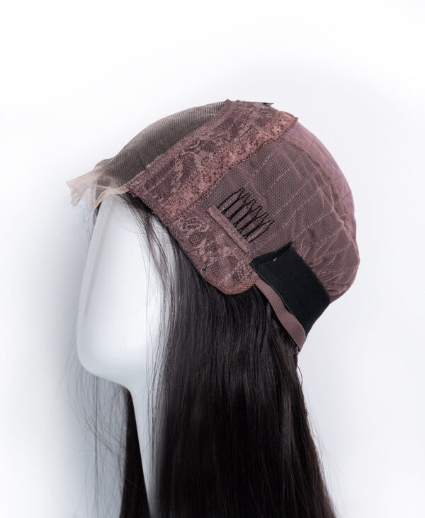long layers human wig - 18" jet black.