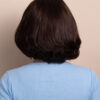 wedge bob t-part human wig - 8" chocolate brown.