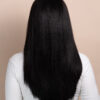 long layers human wig - 18" jet black.