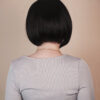 vegan fiber bob with side bangs wig 10" black.