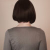 vegan fiber bob with side bangs wig 10" brown.