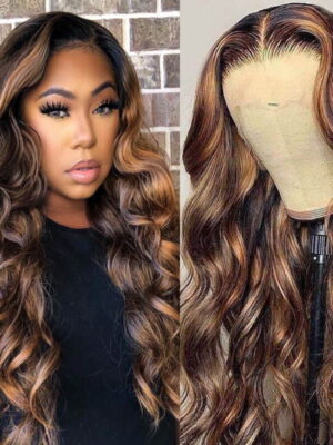 Extra 70% OFF | Sunber Trendiest Highlight Balayage Blonde Human Hair Lace Front Wigs - 24 (Free Gifts Value ) / 13*4 Lace Front
