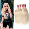 Sunber Hair Blonde 613 Hair Weave 4 Bundles Straight Hair Virgin Human Hair Weft - 16 16 16 16