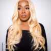 front lace human wig - 24" honey blonde.