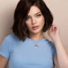 wedge bob t-part human wig - 8" chocolate brown.