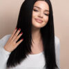 long layers human wig - 18" jet black.