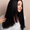 long layers human wig - 18" jet black.