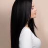 long layers human wig - 18" jet black.