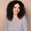 front lace human wig - 16" 3a curly natural black.
