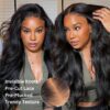 Extra 70% Off |Sunber Yaki Straight Glueless 7x5 Bye Bye Knots Lace Closure Wig With Bleach Knots - 26 / 7*5 Bye Bye Knots