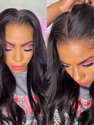 Extra 70% Off |Sunber Yaki Straight Glueless 7x5 Bye Bye Knots Lace Closure Wig With Bleach Knots - 26 / 7*5 Bye Bye Knots