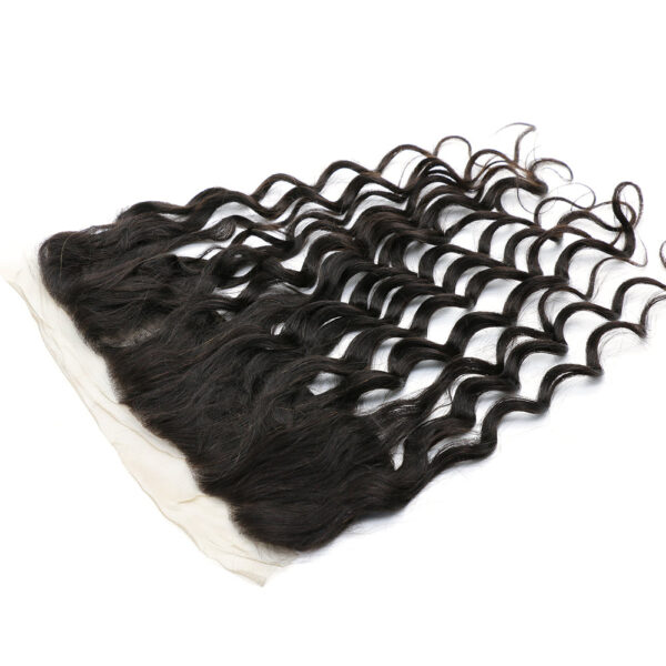 Sunber Hair Peruvian Virgin Natural Wave Hair 3 Bundles with Lace Frontal, 100% Human Virgin Hair - 12 12 12+12 / 13*4 Lace Frontal