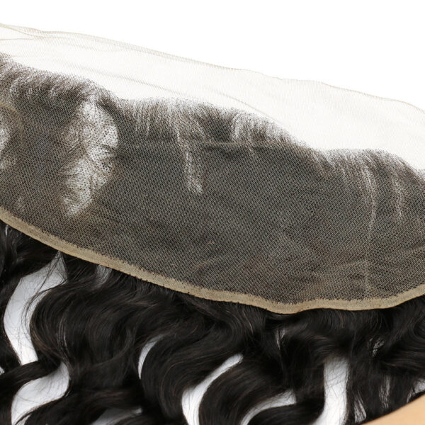 Sunber Hair Peruvian Virgin Natural Wave Hair 3 Bundles with Lace Frontal, 100% Human Virgin Hair - 12 12 12+12 / 13*4 Lace Frontal