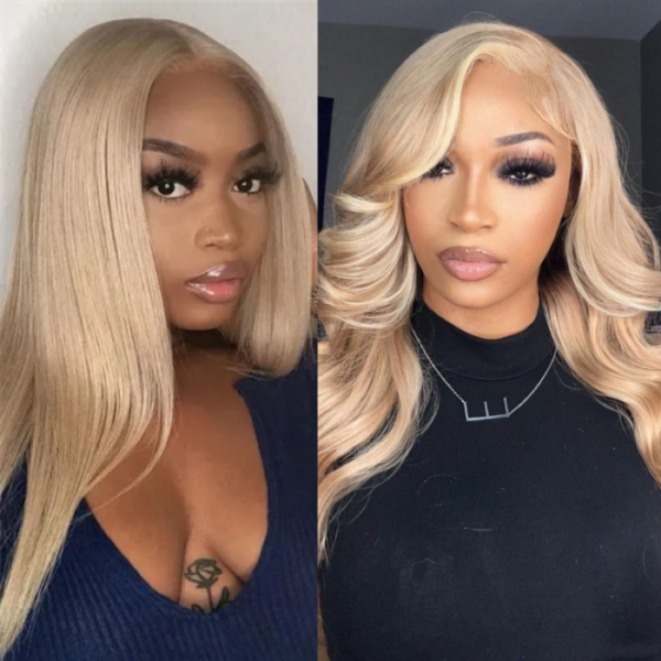 Extra 70% Off Sunber Layered Cut Dusty Blonde Body Wave Pre-Everything 13X4 Frontal Human Hair Wigs - 22