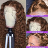Faba 360 HD Lace Front Pre-plucked Wigs Chestnut Brown Curly Wigs - 360 Lace / 150% / 22inch