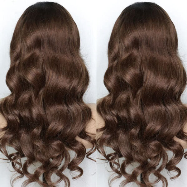 Brown Wig Body Wave 360 Transparent Lace Front Wigs 180% Density Wig - 360 Lace / 180% / 22inch