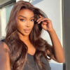 Brown Wig Body Wave 360 Transparent Lace Front Wigs 180% Density Wig - 360 Lace / 180% / 22inch