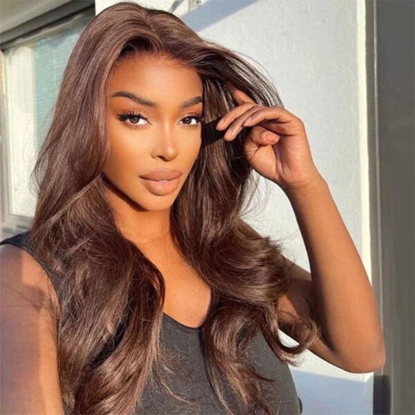 Brown Wig Body Wave 360 Transparent Lace Front Wigs 180% Density Wig - 360 Lace / 180% / 22inch
